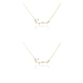thumbnail image 1 of Collar del zodiaco Qarigey con tema de constelaciones oro y plata, 1 of 6