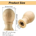 thumbnail image 4 of TWDRTDD Lamp Finial, 2-Pack Wood Ball Shaped Lamp Shade Finial Cap Knob Decoration Accessories for Table Lamps Floor Lamps,Wooden,1/4-27 IPS, 4 of 6