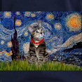 thumbnail image 3 of CafePress - Starry Night / Tiger Cat Women's Long Sleeve Dark - Women's Long Sleeve Graphic Tee Casual Fit, 3 of 4