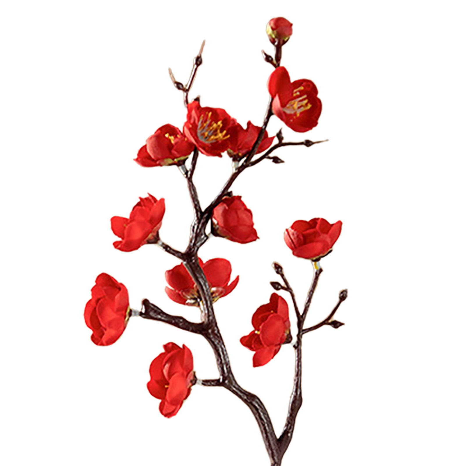 boutique Silk Plum Blossom Branches, Artificial Plum Blossom Tree Stems