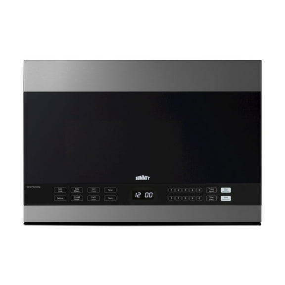 24" Wide Over-the-Range Microwave, Stainless Steel/Black