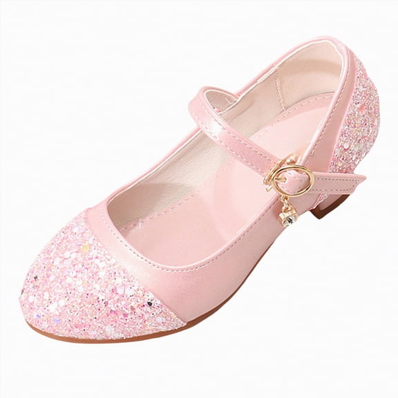 Ccpelsie Girls Dress Shoes Kids Cute Bow Dress School Shoes Princess Mary Jane for Little/Big Girl(Pink,1.5)