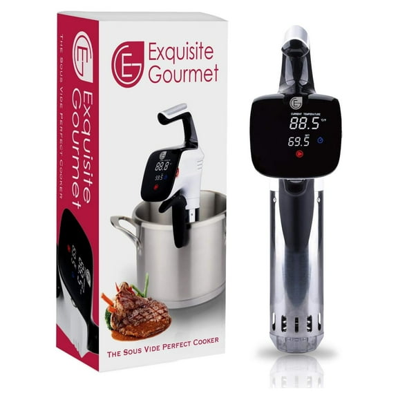 The Sous Vide Perfect Cooker - 850 Watt - Pro-Level Cooking Gadget, Digital LCD Indicator - Stainless Steel - Make gourmet quality food ! - White/Silver