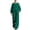 Y12-Green, variant on Mifsaly 2 Piece Linen Set for Women Crewneck Balloon Sleeve Tops and Lounge Trousers Trendy Going Out Travel Airport Vacation Matching Outfits