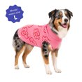 thumbnail image 6 of Oodles Smiling Daisies Fall Turtle Neck Dog Sweater, Pink, Large, 6 of 10