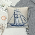 thumbnail image 2 of JRXY  Navy Blue Nautical Ocean Boat Anchor Compass Throw Pillow Covers, Sailor Nautical Gifts, Ship Pillow Cases Home Ship Sofa Decor White, 2 of 5