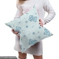 thumbnail image 4 of Ambesonne Cartoon Fabric by the Yard Upholstery, Bears and Letters Cold Tone, 10 Yards, Pale Blue Aqua, 4 of 4