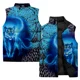 thumbnail image 2 of Chaquetas de invierno para hombre, chaleco con estampado de tigre azul fresco, sin mangas, chaleco de algodón térmico para hombre, chaqueta informal cómoda, chalecos, ropa, 2 of 5