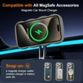 thumbnail image 2 of Magnetic for iPhone 14 Pro Case, Compatible with MagSafe, Transparent Wave Frame Design Case Soft Edge Cover Cute Clear Matte Shockproof Protective Phone Case, 2 of 6