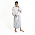 thumbnail image 6 of Men's Turkish Cotton Terry Ultra-Soft and Absorbent Long Bathrobe, White, 6 of 6