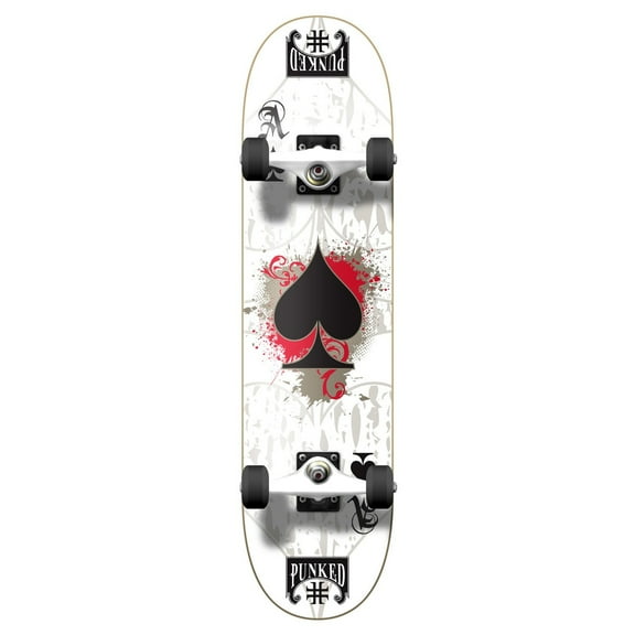 Yocaher Graphic Complete 31" x 7.75" Skateboard - Ace White