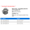 thumbnail image 2 of Water Pump - Compatible with 2013 - 2019 Peterbilt 579 2014 2015 2016 2017 2018, 2 of 2