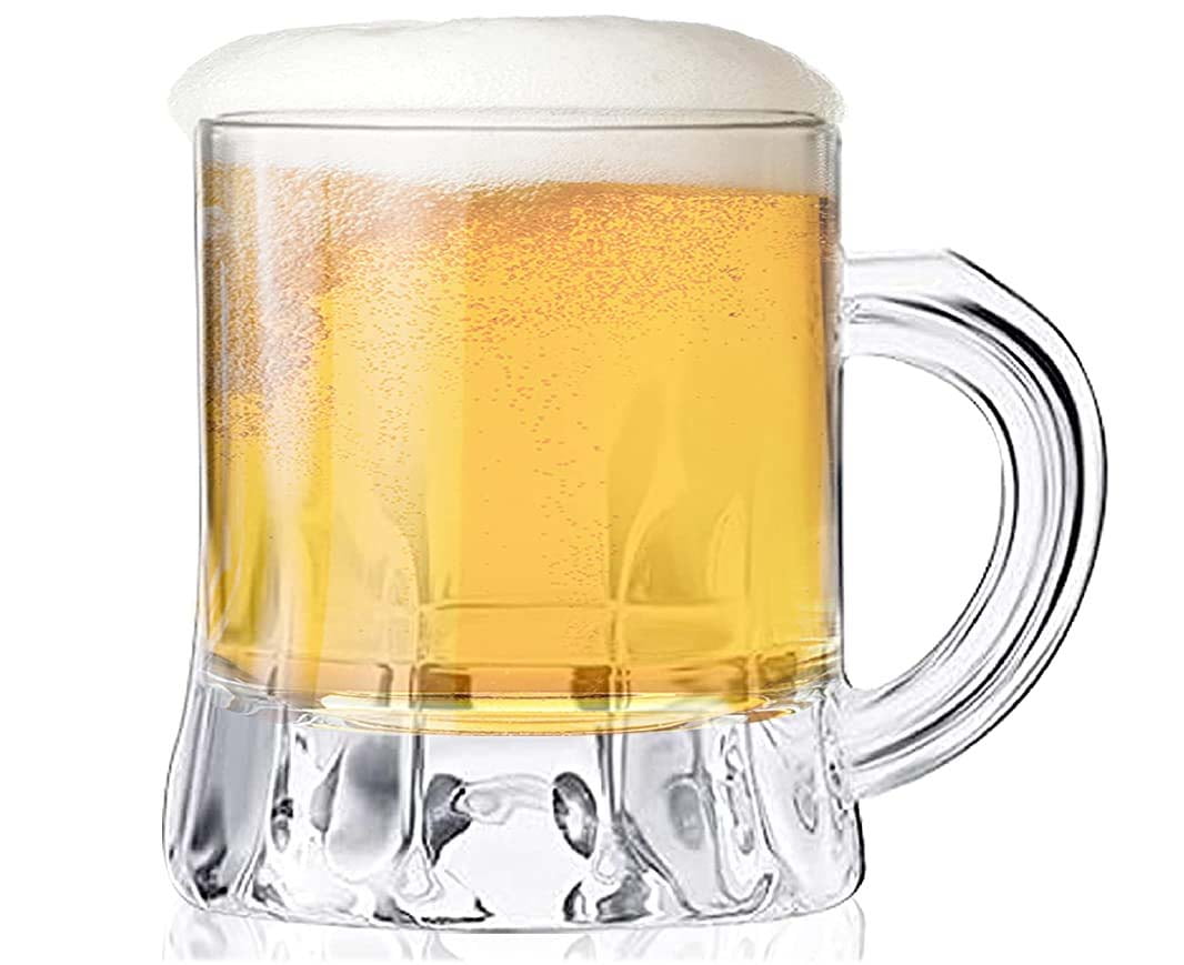 INFTYLE Mini Beer Mug Set of 24, Shot Glasses 1 oz Steins Beer Glass Mason  Clear Mugs Small Juice Cu…See more INFTYLE Mini Beer Mug Set of 24, Shot