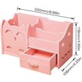 thumbnail image 2 of Stylish Desk Organizer For Office, Cute Design Desk Caddy With Drawers, Multi-Layer Stationery Storage For Pens, Erasers, Rules (Pink), 2 of 5