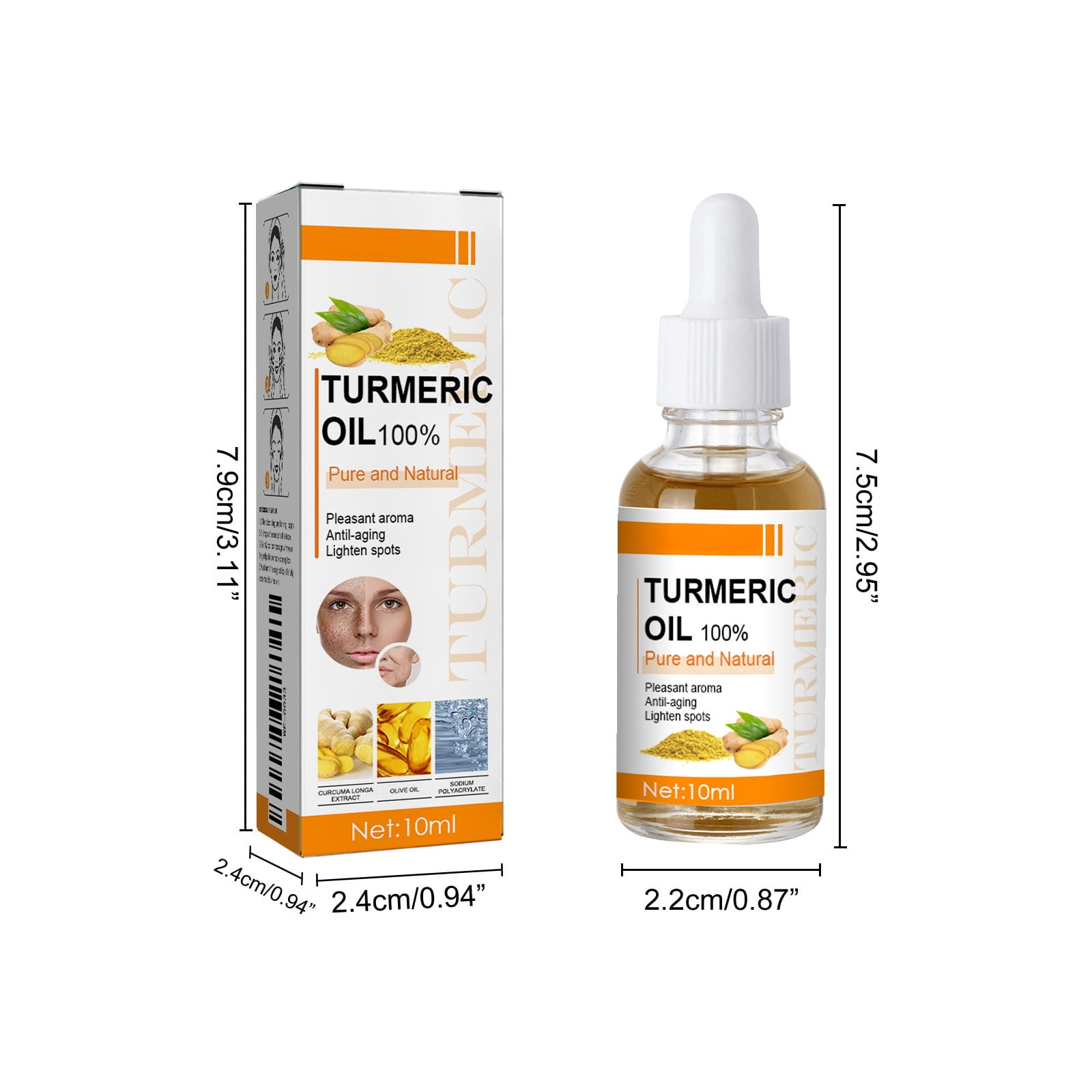 Alvantor Turmeric Dark Spot Corrector Firming Anti Aging Face Serum, 0.34 fl. oz