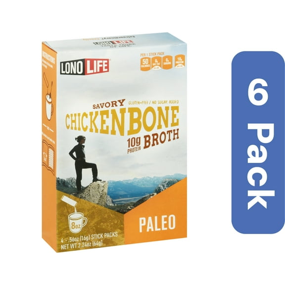 Lonolife Broth Bone Chicken Stick 4-Pack 2.24 oz (Pack Of 6)