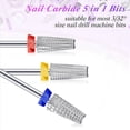 thumbnail image 3 of 6 Piezas de Carburo de UñAs 5 en 1 Broca MultifuncióN de Forma CóNica para UñAs Broca de Carburo para UñAs Uso para Ambos Izquierdos, 3 of 4