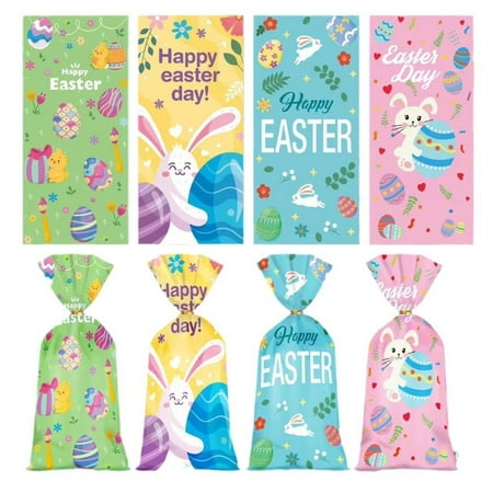 Gifts Box Eggs Plastic Cookies Chocolate Pouches Bunny Easter Eggs Packaging Bag Easter Eggs Packaging Bag Easter Plastic Candy Bags Easter Decorations Biscuit Bags 2