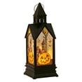 thumbnail image 4 of Gallickan Halloween Decorations Indoor Light, Halloween LED Flameless Lantern, Handheld Halloween Light with Pumpkin Witch Castle Decal Helloween Hanging Lanterns, A, 4 of 4