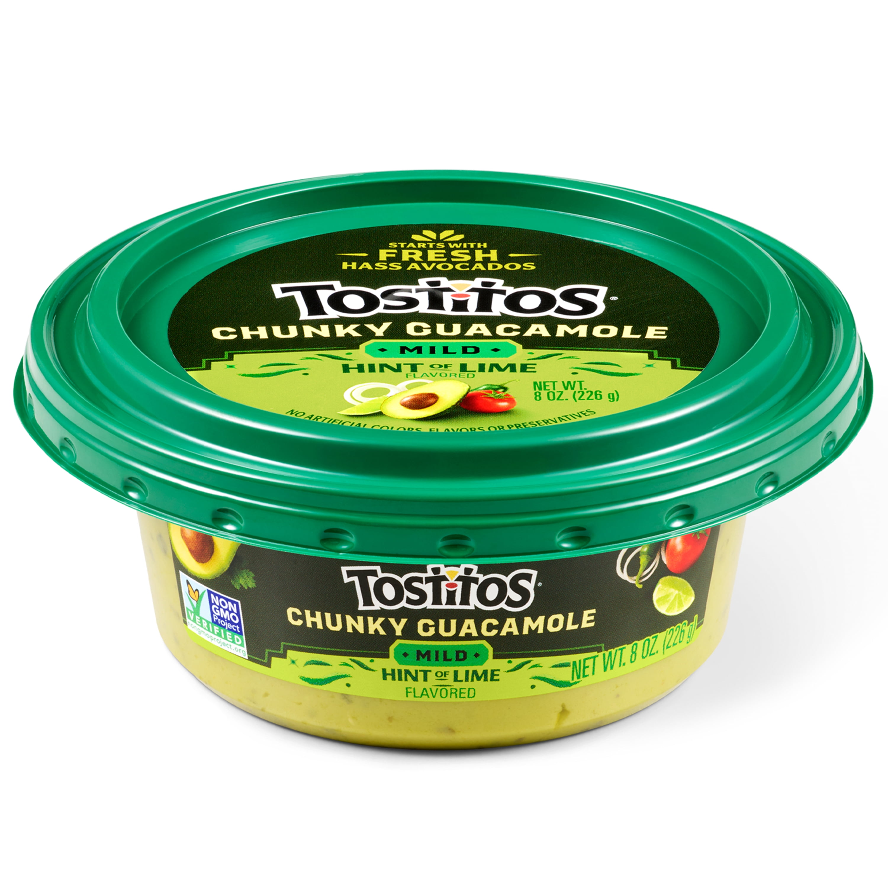 Tostitos Chunky Guacamole, Mild Hint of Lime, 8 oz Tub