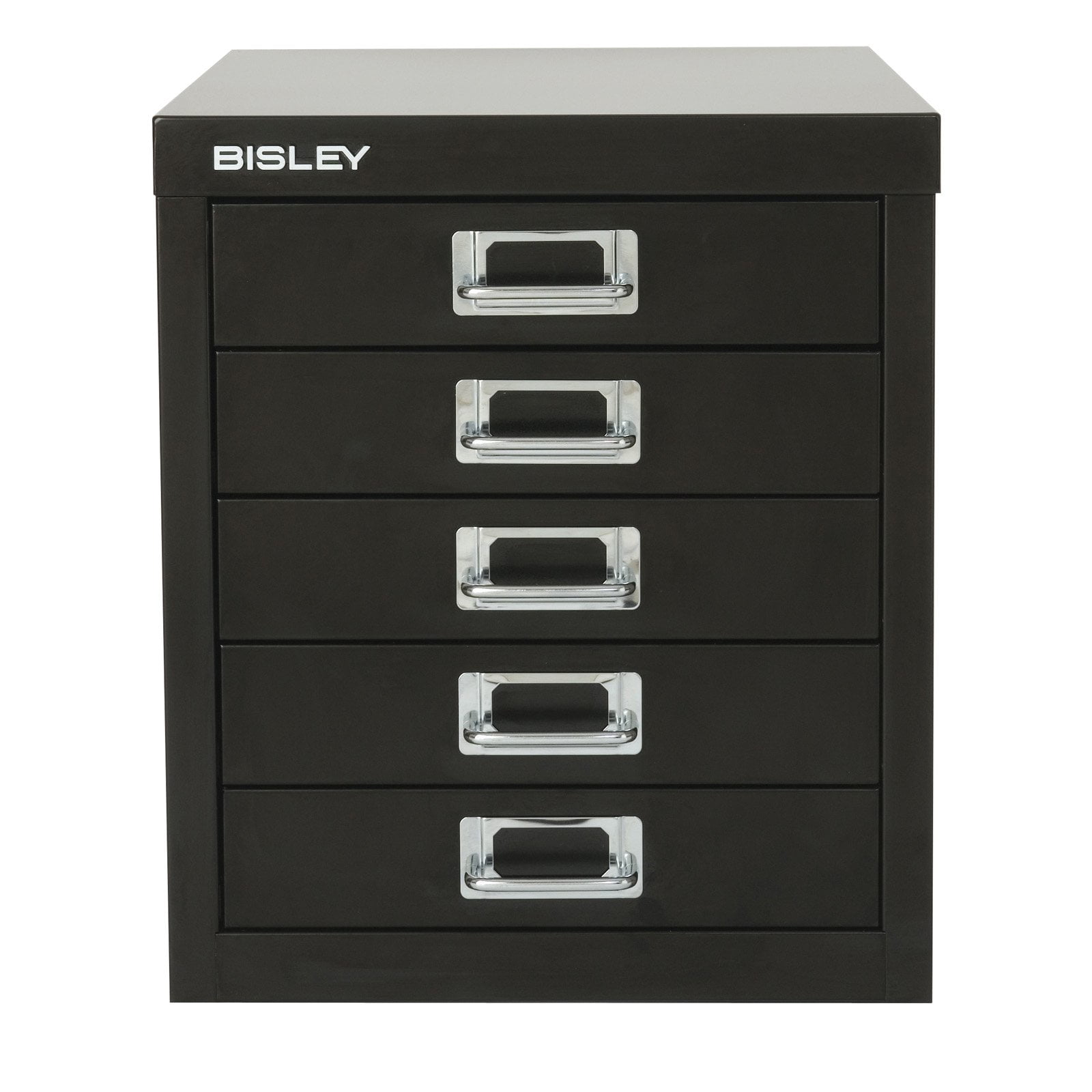 Bisley® 5-Drawer Steel Desktop Vertical File Cabinet, White