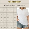 thumbnail image 3 of VDJ Women's Short Sleeve Tops Plus Size Loose Fit Crewneck White T Shirt Casual Dressy Shirts 2025 Summer Blouses Size L, 3 of 8