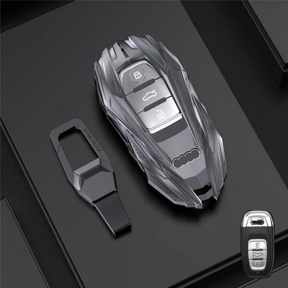 Key Fob Cover Case for Audi A3 A6 A7 A8 E-Tron S3 S6 RS6 S7 RS7 with Keychain