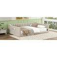thumbnail image 6 of Full XL Size Upholstery Daybed and Side Storage Pocket, Beige, 6 of 9