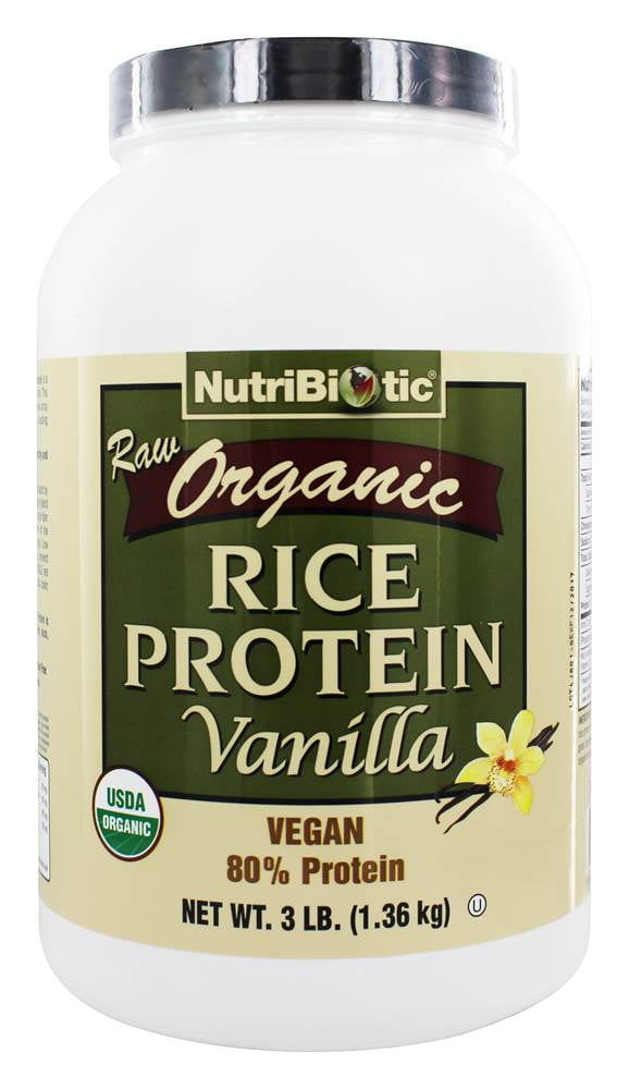 Nutribiotic Organic Vegan Rice Protein Vanilla Flavor 3 lbs