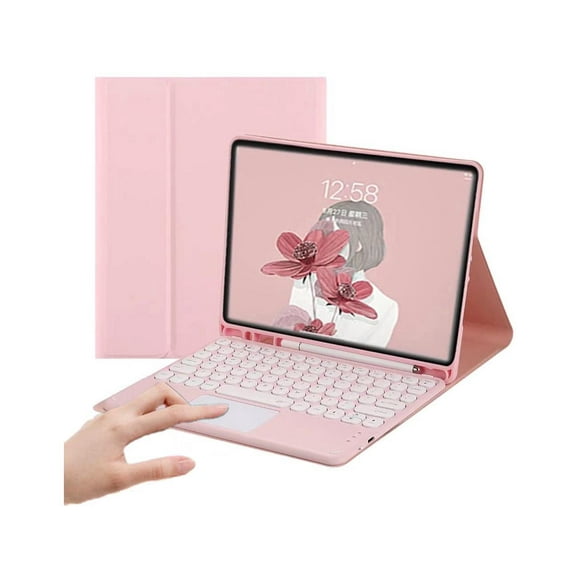 Keyboard Case for iPad Mini 5 4 3 2 1 - Touchpad Detachable Keyboard with Pencil Holder - Slim Leather Folio Smart Cover for iPad Mini 5th 2019 - iPad Mini 4 - Mini 3 - Mini 2 & 1