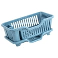 thumbnail image 2 of Fancyes Dish Drying Rack with Drain Tray Dinnerware Organizer Sink Dish Drainer Dish Rack and Drainaboard for Cafe Kitchen Countertop blue, 2 of 8