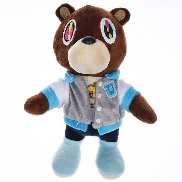 Cute Bear Doll Plush Toy, Kawaii Anime Character Bear Image Toy Doll, Soft Bear Plush Cuddle Pillow, Home Decoration, Great Gift for Kids Boys Girls(11.81in)