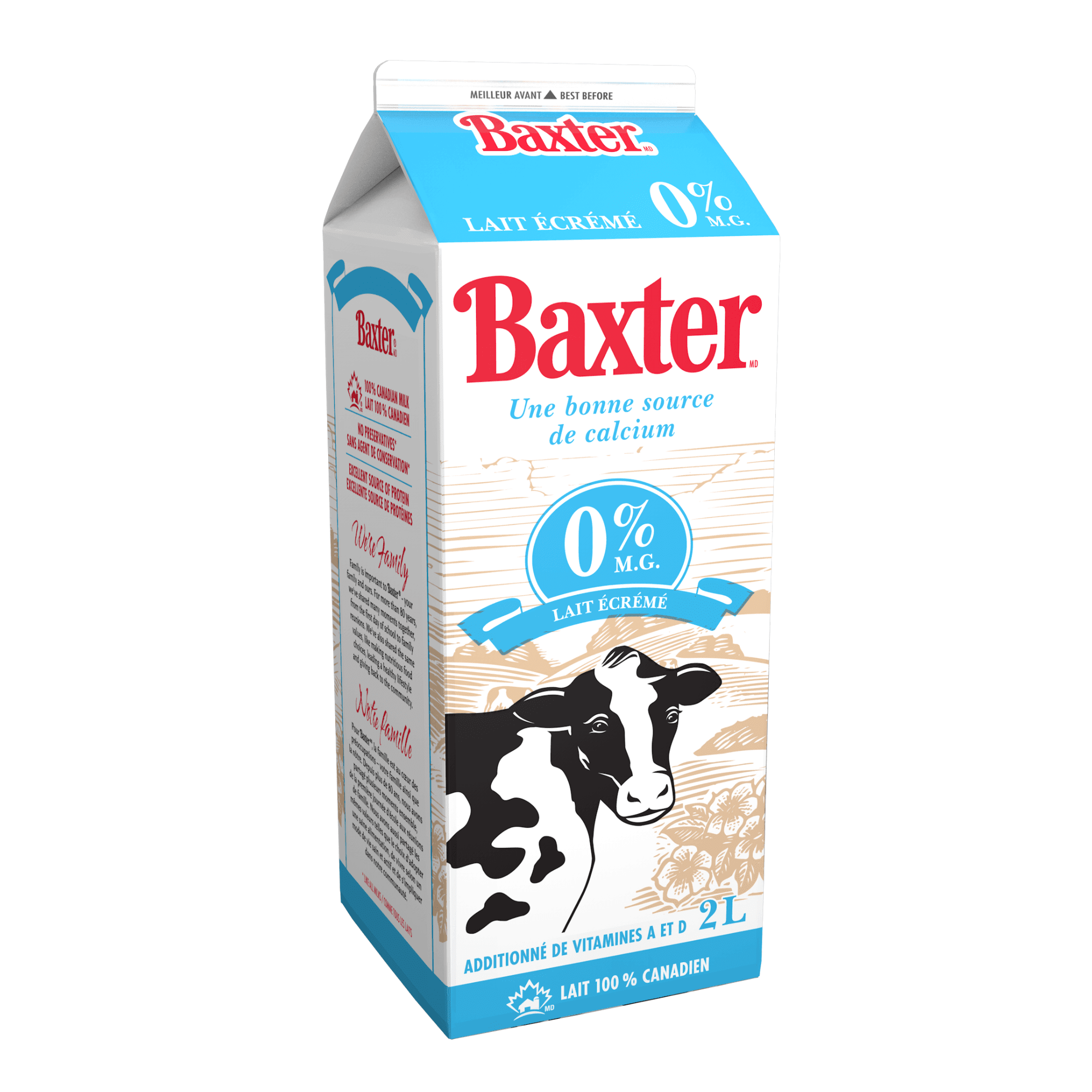 Baxter Skim Milk, 2L