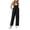 Black, variant on MOJOGO Overalls for Women Loose Wide Leg Bib Overall Sleeveless Long Jumpers with Pockets Lightweight Casual Daily Jumpsuit Khaki 2XL