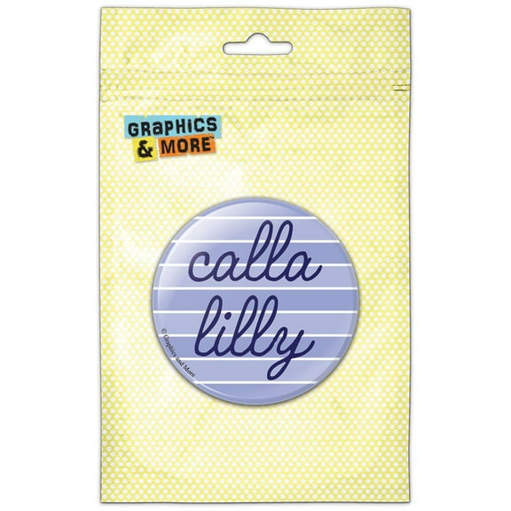 Calla Lilly Stripes Pinback Button Pin Badge