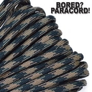 Bored Paracord Brand 550 lb Type III Paracord - Woodland Camo 100 Feet