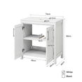 thumbnail image 6 of PULUOMIS 30 Inches Traditional Bathroom Vanity in White Finish, Single Bathroom Vanity with Top and 2-Door Cabinet, 6 of 11
