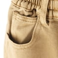 thumbnail image 5 of KIDSCOOL SPACE Big Girls Wide-leg Colored Denim Jeans, 5-14T Loose Elastic Waist with String Ripped Flared Pants,Kahki,10-11 Years, 5 of 8