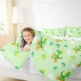 thumbnail image 4 of Manfei Cartoon Green Dinosaur 2pcs Bedding Comforter Set for Preppy Children Kids,Jungle Wildlife Dino Twin Comforter Sets,Woodland Animal Breathable Bedding Set,Super Cozy Room Decor, 4 of 8