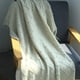 thumbnail image 5 of Manta suave de lana de punto, manta con borlas, manta para sofá, manta para dormir, color beige, 130 x 230 cm, 5 of 6