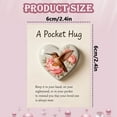 thumbnail image 3 of BNNG Pocket Hug Token Heart Shaped Flower Keepsake - Small Gift For Long Distance Relationship, Sympathy Memorial For Loved Ones, Friends Family Appreciation Present, 3 of 4