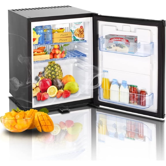 Smad 1.4 Cu ft RV Refrigerator Mini Fridge Freightliner 12V DC/110V AC Bedroom Truck Dorm Lock