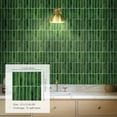 thumbnail image 3 of 10-Sheet Green Peel and Stick Backsplash, 12"x 12" 3D Self Adhesive Subway Stick on Wall Tiles for Kitchen Bathroom, 3 of 7