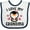 White and Navy, variant on Inktastic I Love My Grandma with Cute Penguin and Hearts Girls Baby Bib
