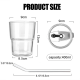 thumbnail image 2 of Vaso de agua de 400ml, botella de agua con pajita y tapa sellada para llevar, taza de café de vidrio, taza de té helado, 2 of 5