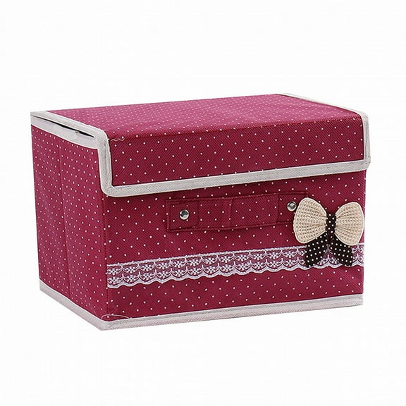 AUQ Clothes Storage,Multifunctional Storage Blanket Storage,Store Books Storage and Organization,Purple,25*19*16,Fabric