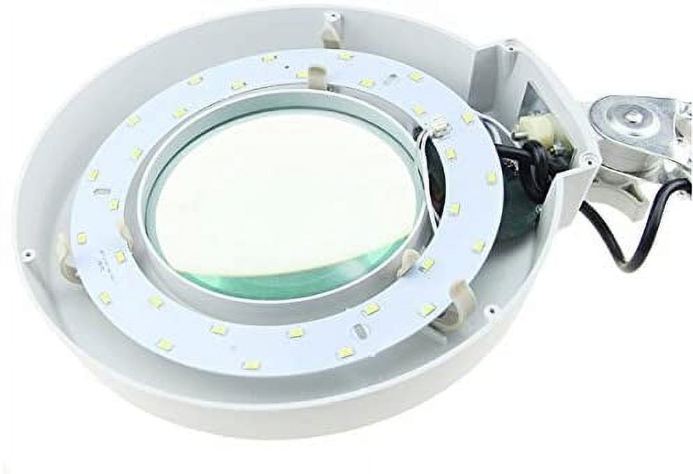 Techtongda 10X Magnifier Light Amplification Table Lamp LED Daylight Bright Glass for Reading Working Crafts Workbench 110V