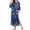 Flower Navy, variant on Women's Nightgown Short Sleeve Sleepshirt Long Loungewear Casual Maxi Lounge Dress House Dresses with Pockets