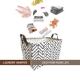 thumbnail image 5 of Howarmer Rectangular Storage Basket, Collapsible Laundry Basket, Waterproof Canvas PE Coating Large Storage Bins Gift Baskets for Children, Office, Bedroom, Clothes,Toys - Black V, 5 of 6