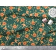 thumbnail image 3 of Soimoi Cotton Jersey Fabric Leaves & Wild Flower Floral Print Fabric by The Yard 58 Inch Wide, 3 of 3